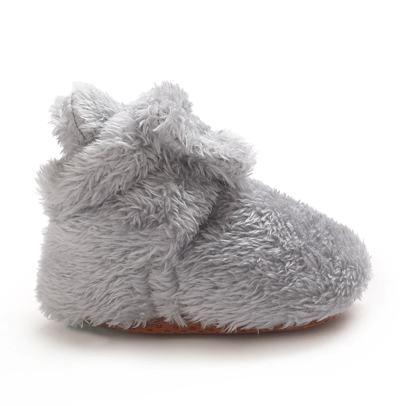 Neugeborenes Baby, Junge, Mädchen, weiche Fleece-Booties, Stay On, Säuglingshausschuhe, Socken, Schuh, rutschfester Greifer, Kleinkind-Erstwanderer, Winter-Knöchel – Detail 24