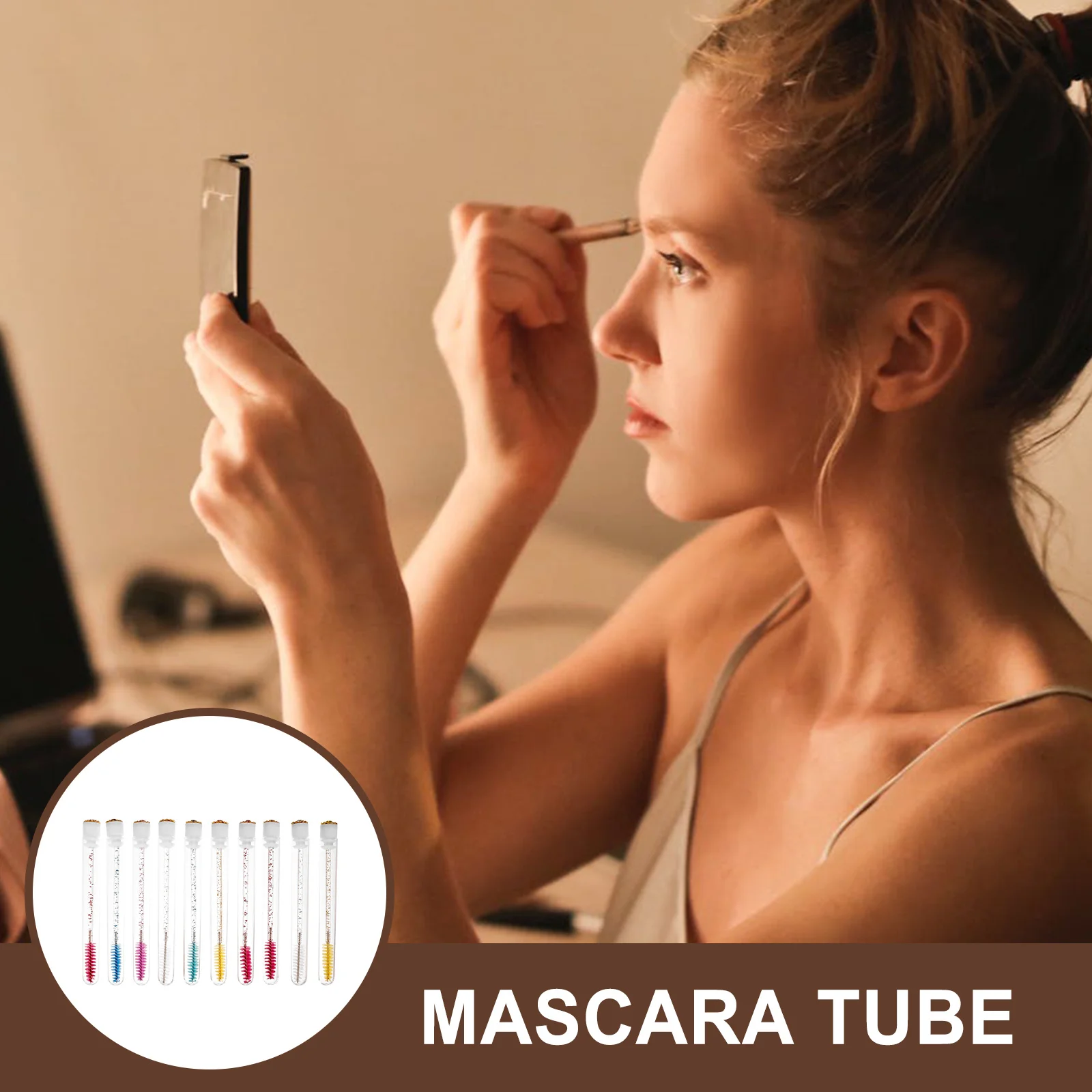 20セット マスカラチューブボトルセット 軽量クリアまつげ空ボトル ワンド付き 毎日の便利な使用に 旅行の必需品
