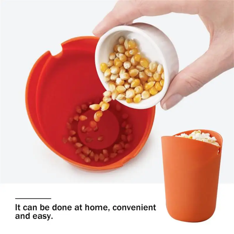 Microwave Popcorn Maker Foldable Food Grade Silicone Popcorn Bucket Box Easy Make Popcorn Bucket Bowl Kitchen Tools Hot Sale