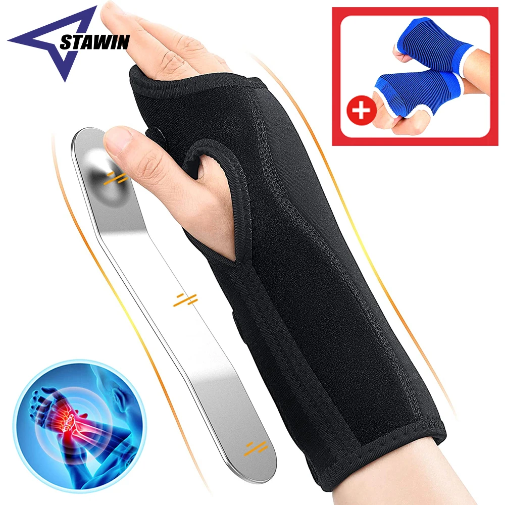 1 PC Adjustable Wristband Steel Wrist Brace Wrist Support Hand Brace Wrist Support Finger Splint Carpal Tunnel Syndrome Working