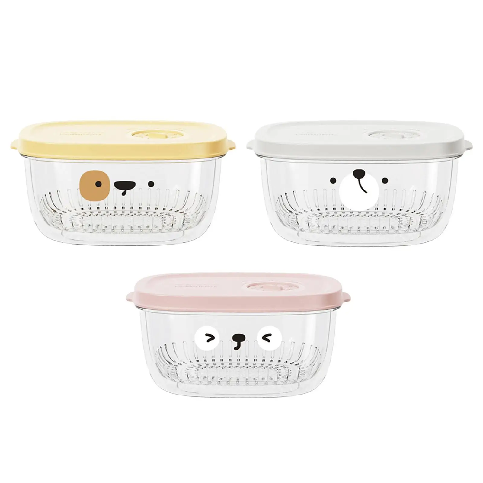 

Fridge Organizer Bin Sealing Food Storage Container for Pantry Fridge Drinks
