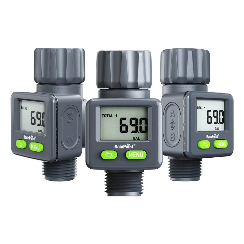 Digital Water Flow Meter, Garden Watering, Water Flow Monitoring Function, Simple Real-time Monitoring
