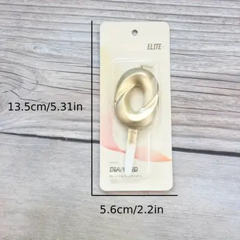 3D金色鑽石數位蠟燭 大型生日蛋糕裝飾 結婚週年紀念派對裝飾 家居慶祝用品 10 最佳銷售 金色蠟燭 - №2