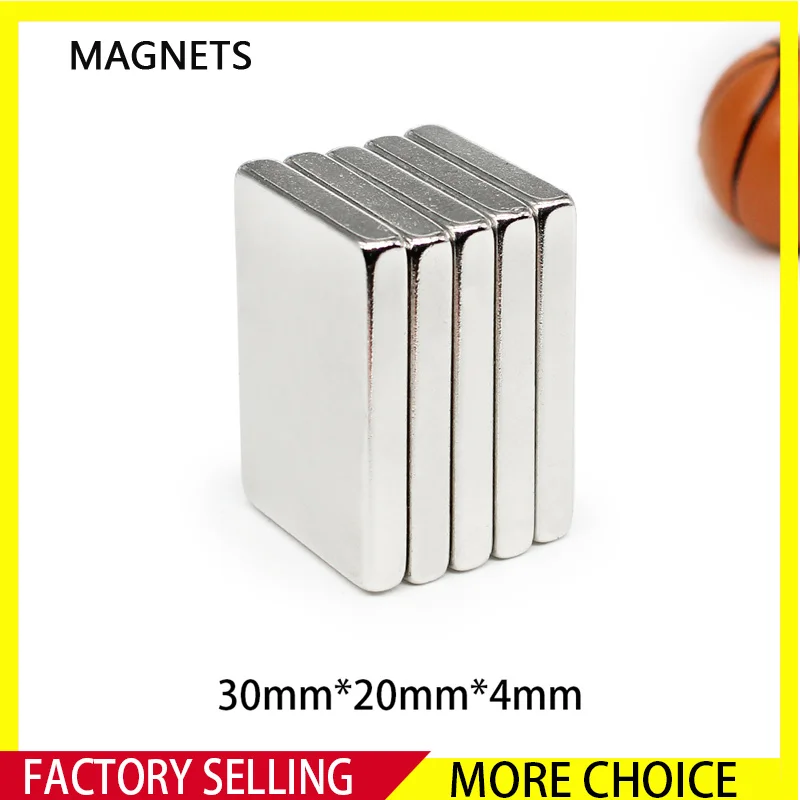 

2~30PCS 30x20x4mm Super Strong Sheet Magnet 30mm x 20mm x 4mm N35 Block Rectangular Permanent Neodymium Magnet 30*20*4mm