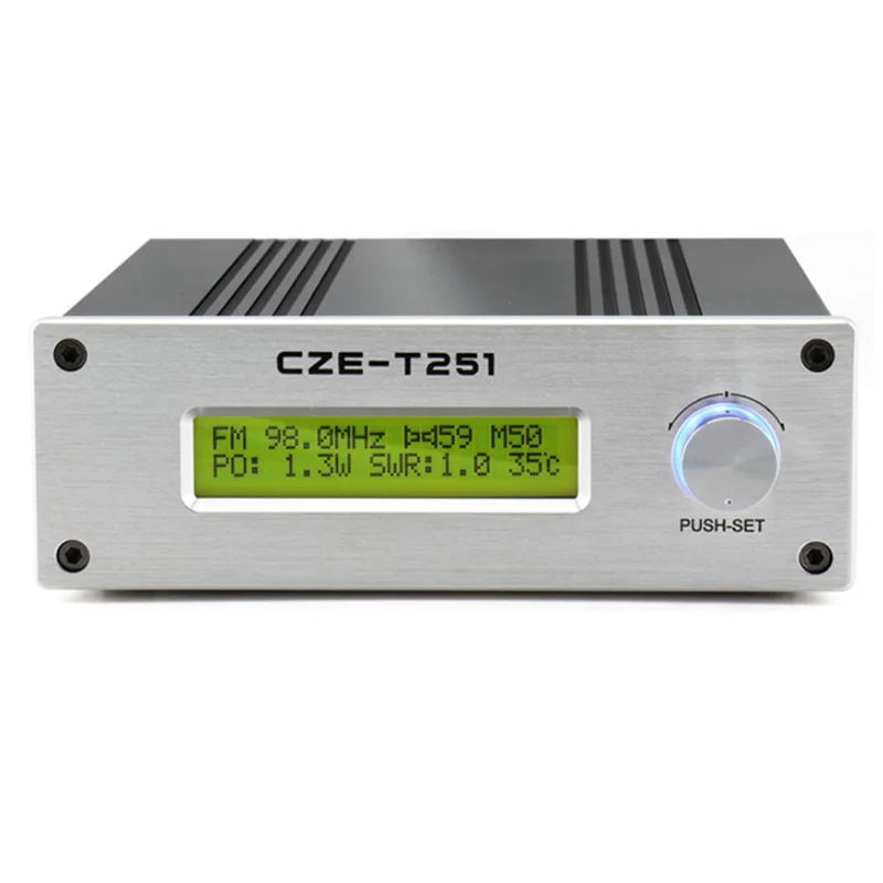 ممتاز-CZE-T251 جهاز إرسال بث FM بتغطية طويلة 25 وات 25 وات لمعدات محطة راديو الكنيسة للسيارة