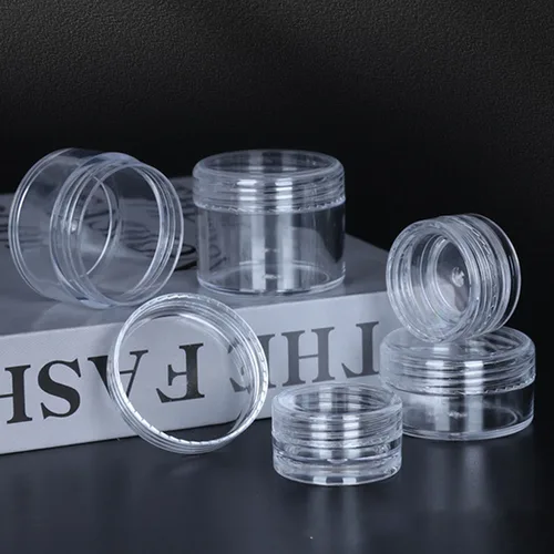 Imagen 2 del producto Tarro de crema cosmética de 3g, 5g, 10g, 15g, 20g, 30g, sombra de ojos transparente vacía, contenedor de bálsamo labial con brillo para uñas, bote de muestra de maquillaje, botella de plástico