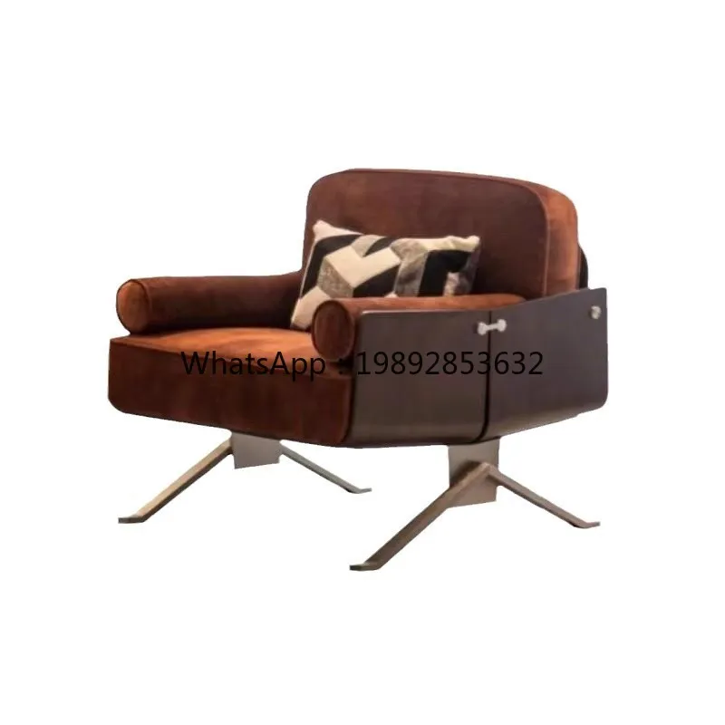 LYY Italian Style Single Simple Sofa Chair Simple Modern Living Room Creative Leisure Chair Meeting Reception Furniture