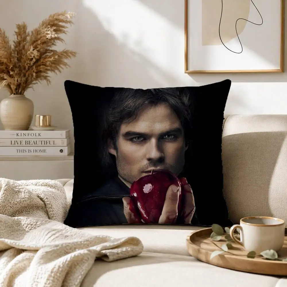 D-Damon Salvatore Pillow Case for Sofa Living Room Home office Decor Protective Cover