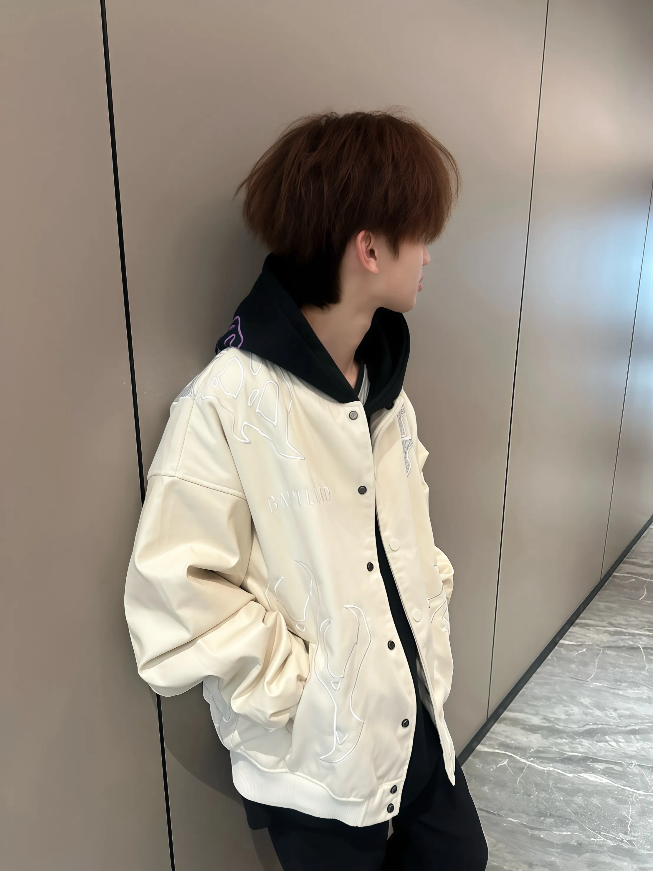 

American High Street Vibe Embroidered Baseball Jaet Men's Spring Autumn Design Unique Couple's Jaet Trendy Top