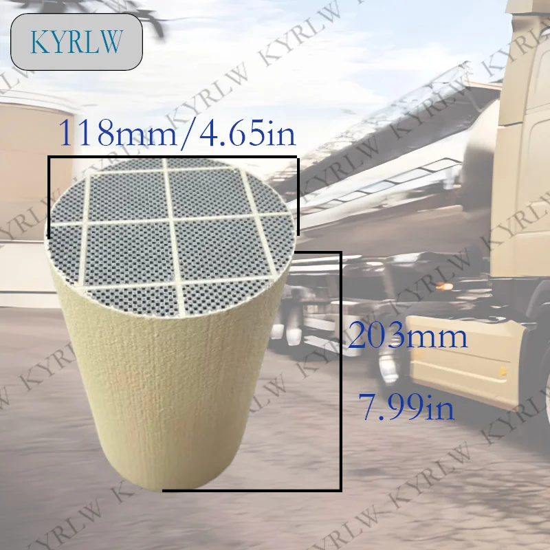 118*203mm Diesel Engine Sic DPF Silicon Carbide Diesel Particulate Filter DPF Cleaner Diesel