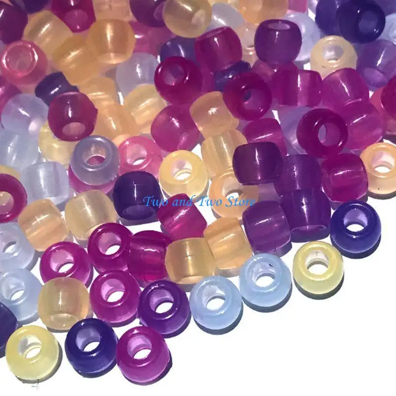 HX6F Round Transparent Beads for Jewelry Making Acrylic Color Changing Beads Bracelet