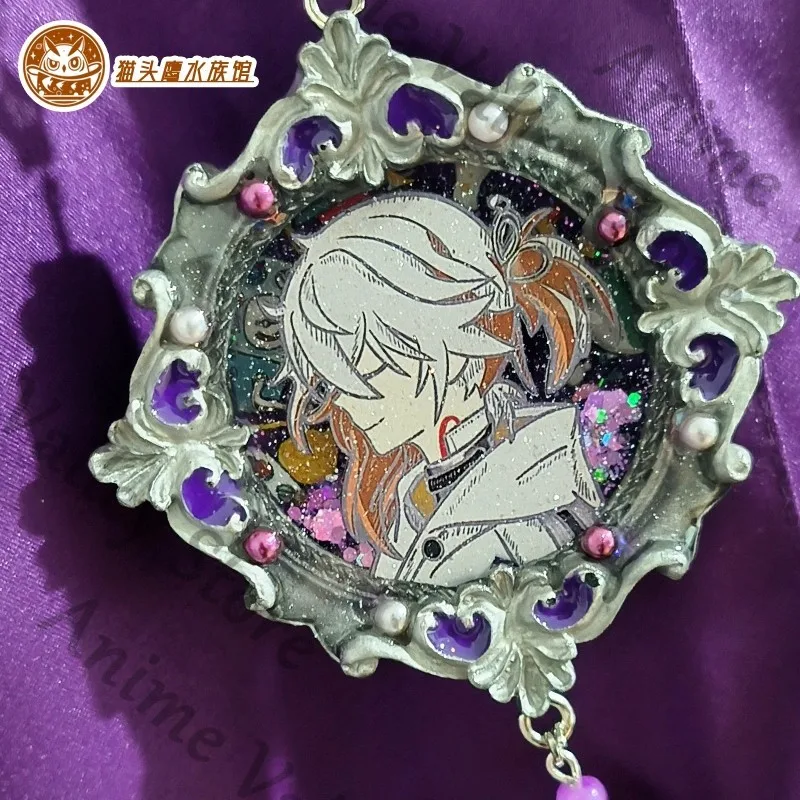 

Anime Reverse:1999 Medicine Pocket Cosplay handmade Quicksand Pendant Portrait Painting Frame Cartoon Keychain Hang Decorations