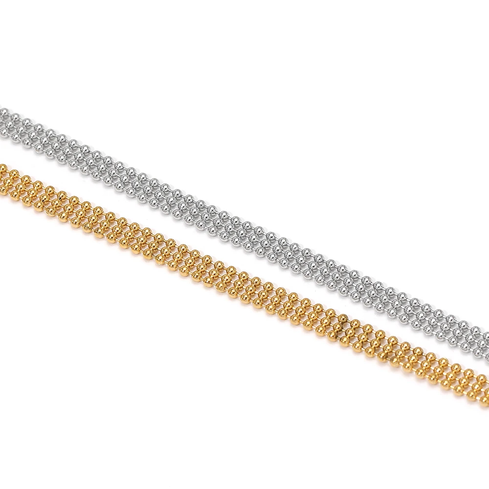 

1 Meter High Quality Stainless Steel Gold Color Ball Beads Chains Bulk for DIY Fine Jewelry Making Necklace Bracelet Accessories