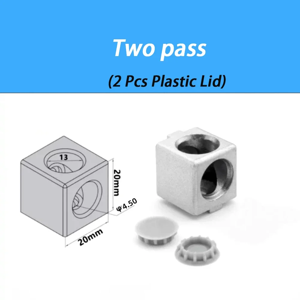 2020 3030 4040 Aluminum Cube Corner Connector Fastener Match Use Aluminum Profile CNC 1Pcs