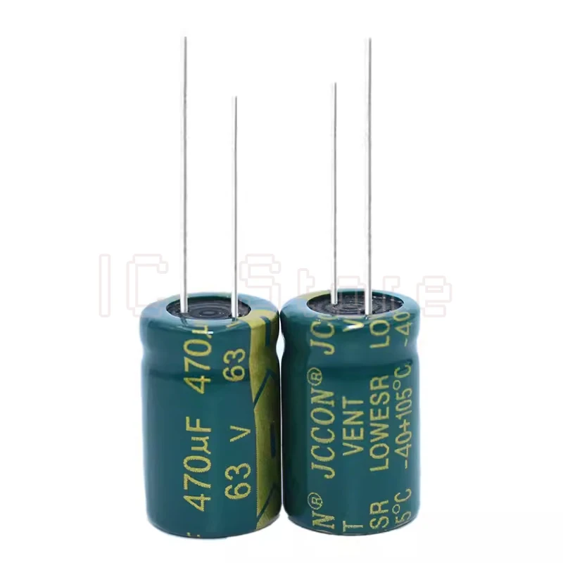 10PCS 63V 470uf Capacitor 10x25mm 13x21mm High Frequency Low ESR Aluminum Electrolytic Capacitor for Power Adapter 10*25 13*21