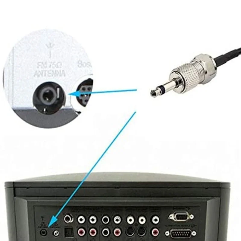 Basis FM/antenne voor binnenradio Video Stereo Home Theater Ontvanger Tuner met connectoradapter