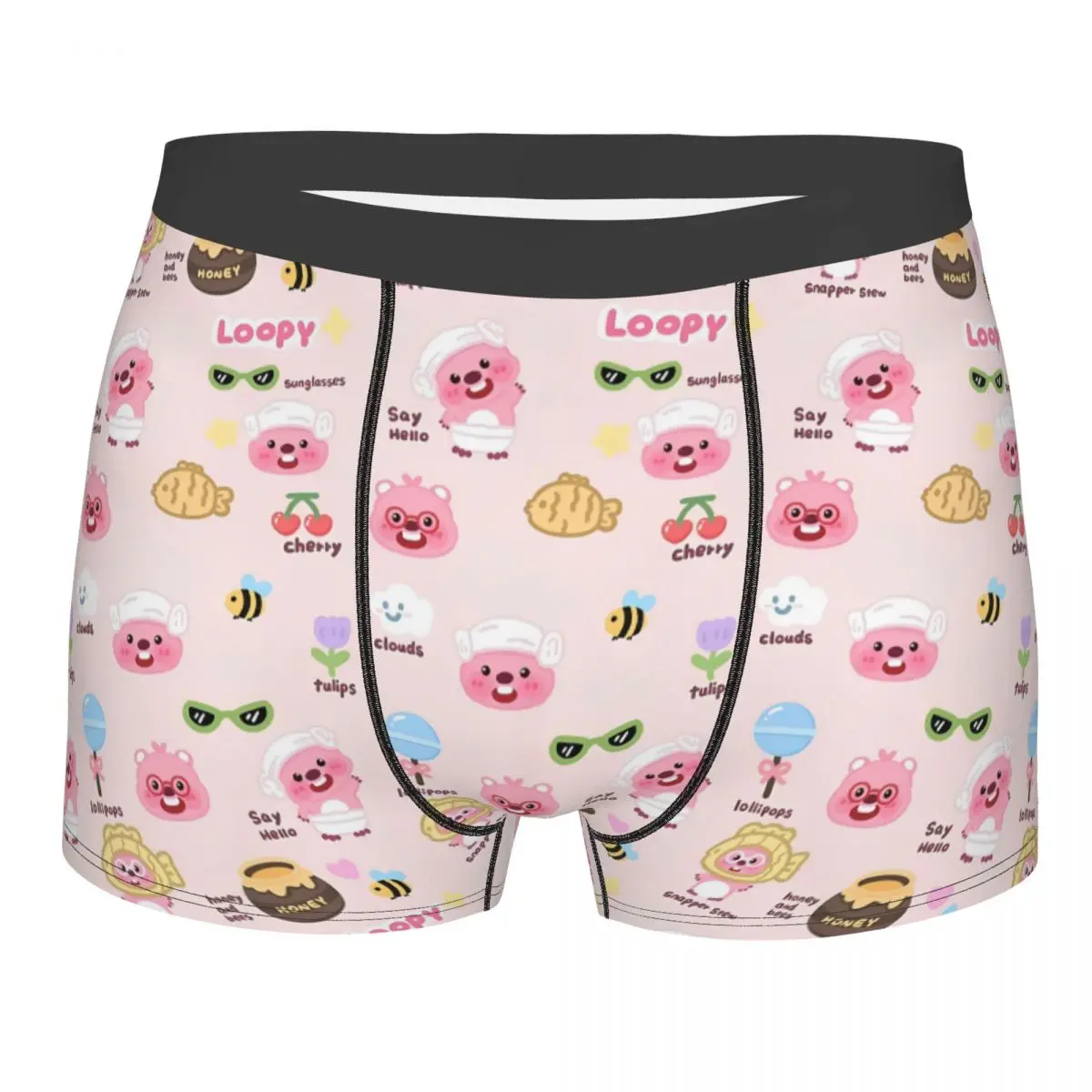 Man Zanmang Loopy Cartoon Collection Boxer Briefs Shorts Panties Breathable Underwear Cute Kawaii Homme Hot Plus Size Underpants