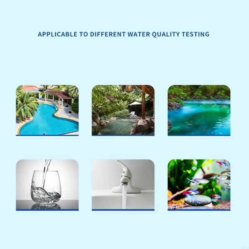 

50Pcs 5-in-1 Aquarium- Water Quality Test Strips for Hot Spring FishTank Pool Water Testing Drinking Water Detection C5AD