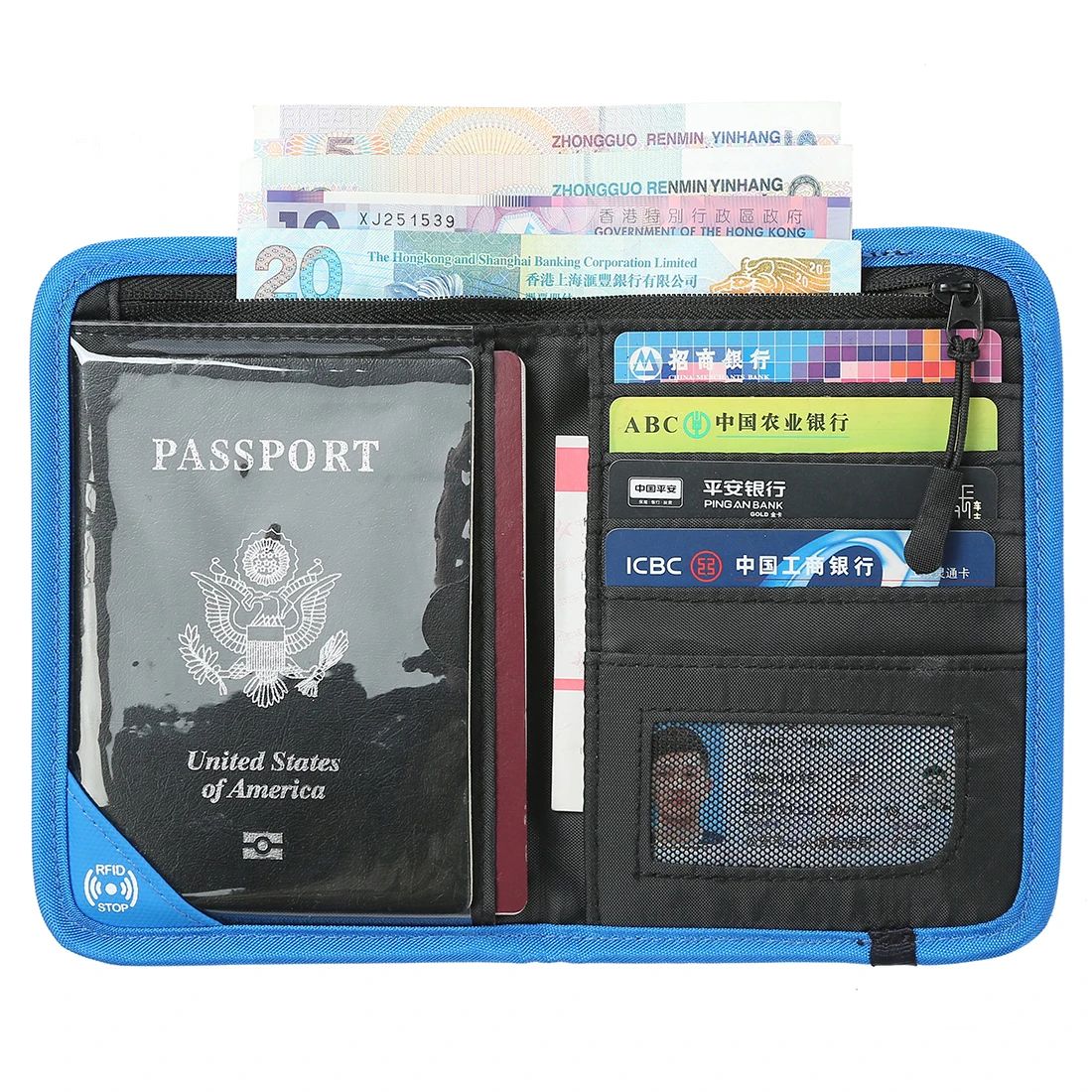 Tarjetero con bloqueo RFID para hombres y mujeres, billetera delgada informal, bolsa de dinero, tarjetero antiescaneo, Mini billetera de moda
