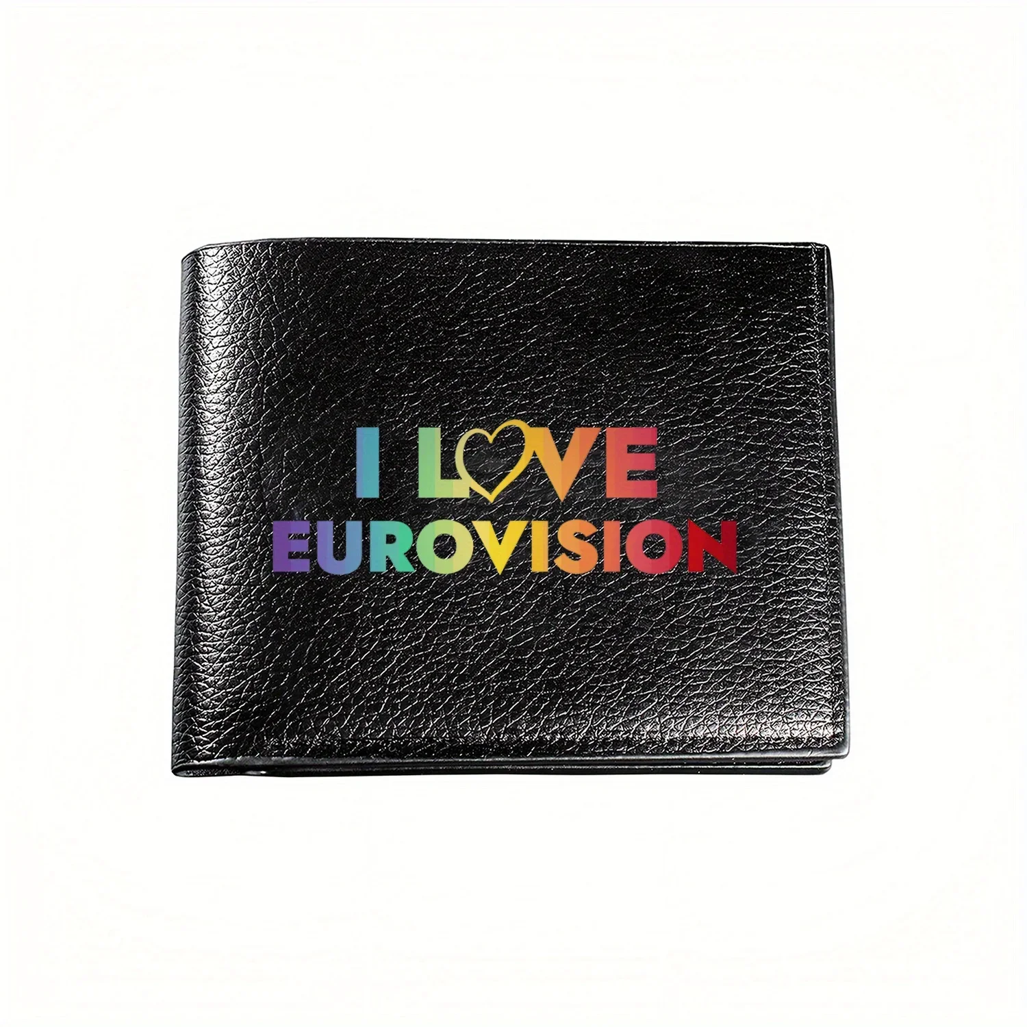 

Я люблю Евровидение Радуга гордость сердце графика деловой мужской повседневный элегантный простой практичный качественный кошелек стильный принт Crea