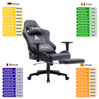 Symino Gaming Chair, Ergonomic Gamer Chair with Footrest, Breathable PC Chair with Adjustable Lumbar Cushion, Headrest Cushion