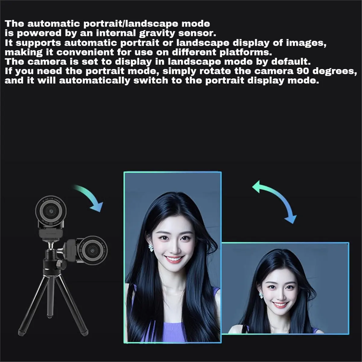 “QUALITY EXCELLE“4K Webcam NX6S Smart Cam 2160x3840 USB Camera for Computer/Laptop TOF Autofocus Sensor 60FPS@1080P Web Camera