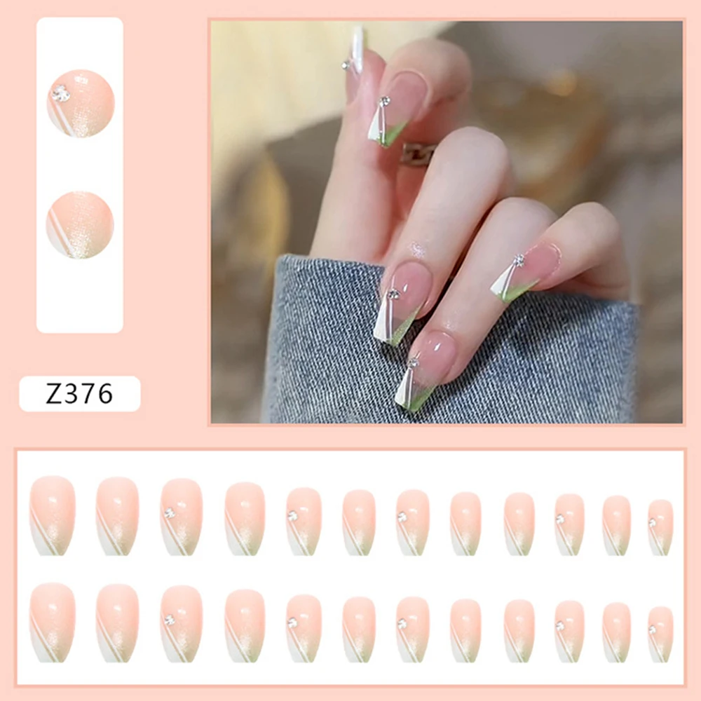 Full Cover Long Paragraph Staining Fake Nail Say Goodbye To Nail Polish Women Reusable Full Cover Gel Nails