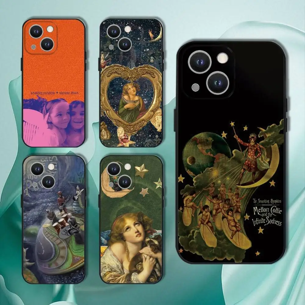 

The Smashing Pumpkins Phone Case For iPhone 17,16,15,14,13,12,11,Pro,XS,Max,XR,Plus,E,SE4,Mini Black Soft Cover