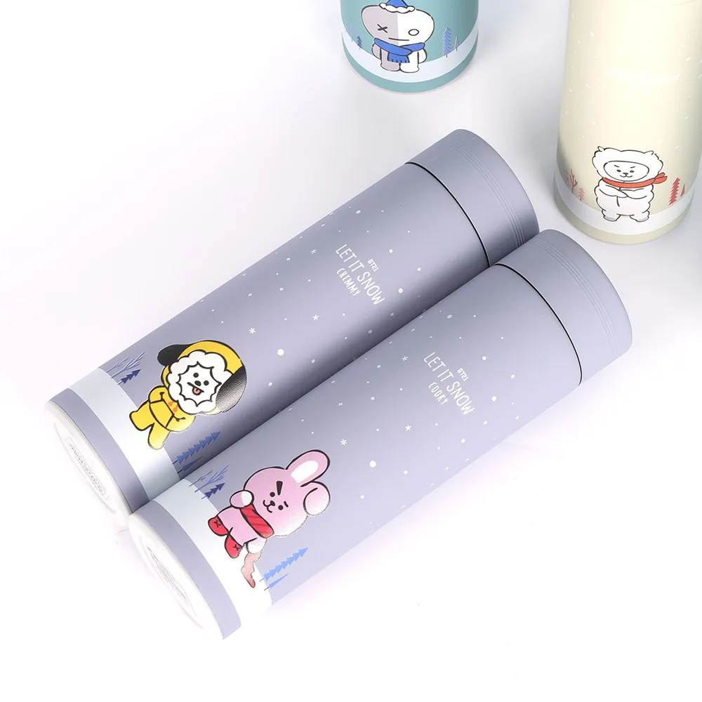 BT21 Korean Surrounding Water Cup Official Same Style Warm Cup Creative Cute Stainless Steel Cup Student Autumn/Winter