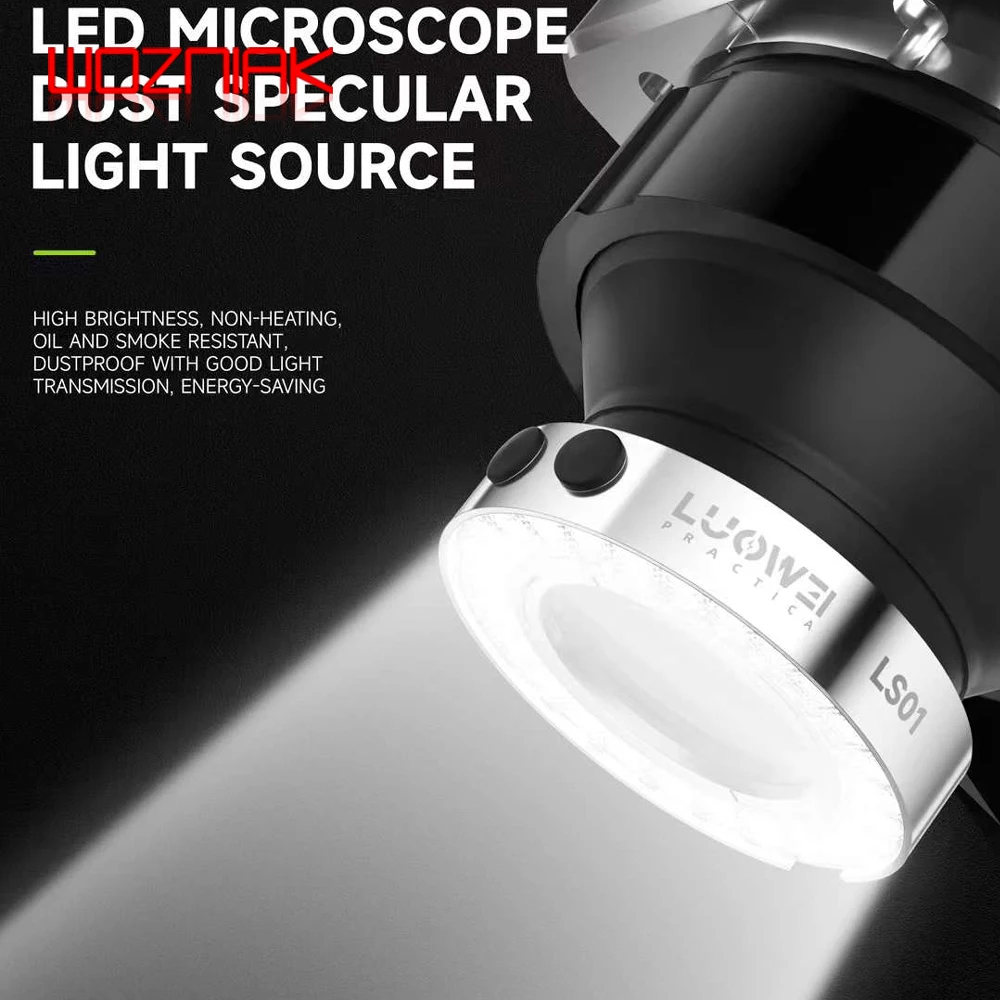 LUOWEI LW-LS01 Microscope Ring Light Comes With Dustproof Lenses Cool Trend Lamp Comes 26LED With Control Switch