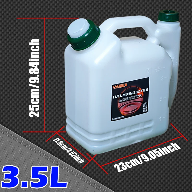 VARIEA- 1L/2L/3.5L/5L-2-Takt-Kraftstoffmischflasche - Kompatibel mit 25:1, 50:1, 40:1, 20:1 Kraftstoffmischungsverhältnissen, auslaufsicheres Design – Detail 5