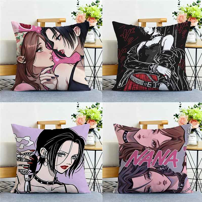 NANA Pillowcases Cartoon Anime Kawaii Pillow Covers Cute Pillow Cases MEN women Bedroom Room Home Decoration Birthday Gift