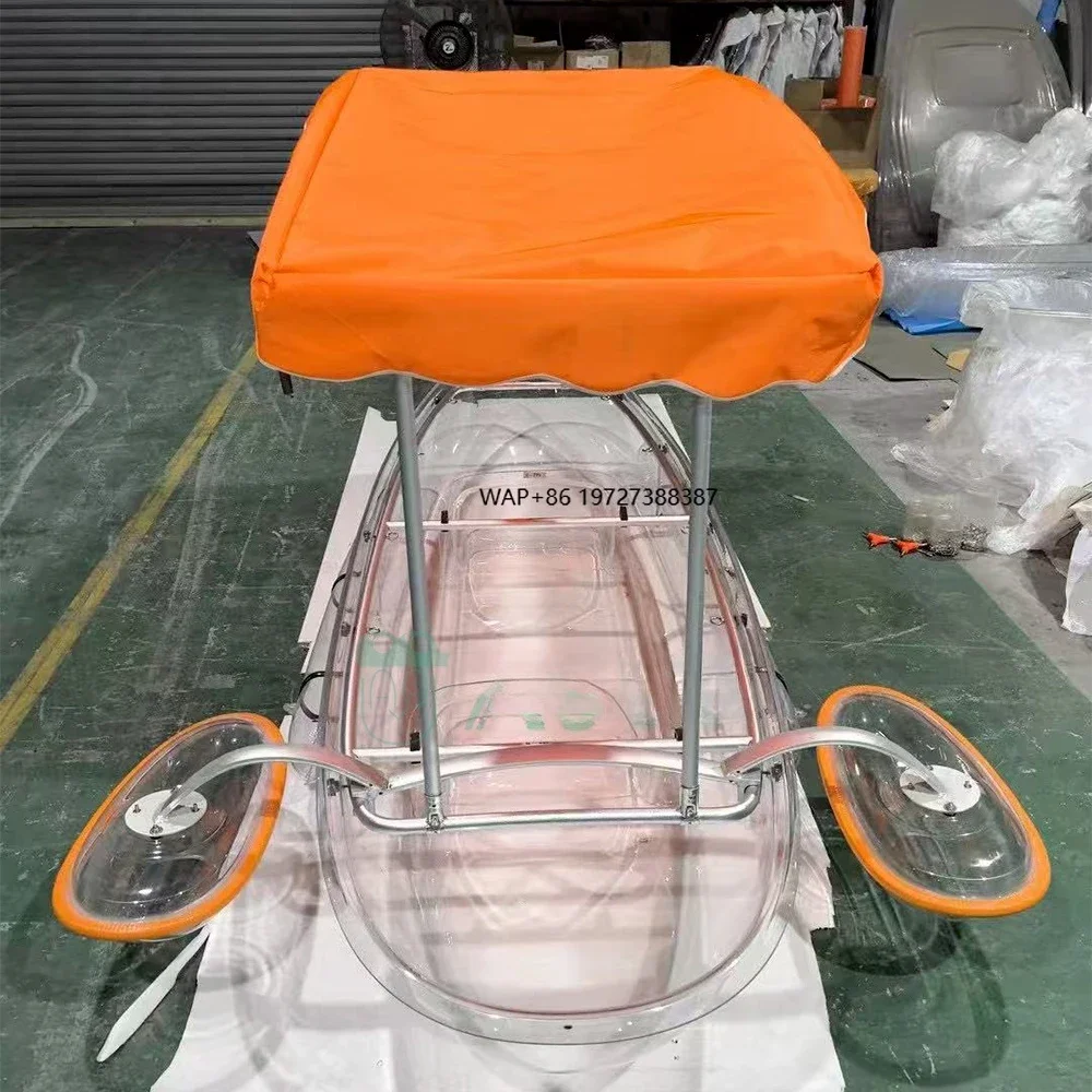 

Прозрачный двухместный каяк для озер и рек, из высококачественного кристаллического стекла, с прозрачным корпусом из поликарбоната, для парусного спорта