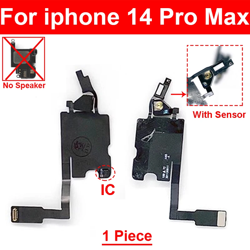 Proximity Sensor Flex For iPhone 14 14 Pro Max 14 Plus 14Mini Face ID Proximity Light Sensor Flex Cable Without Earpiece Speaker