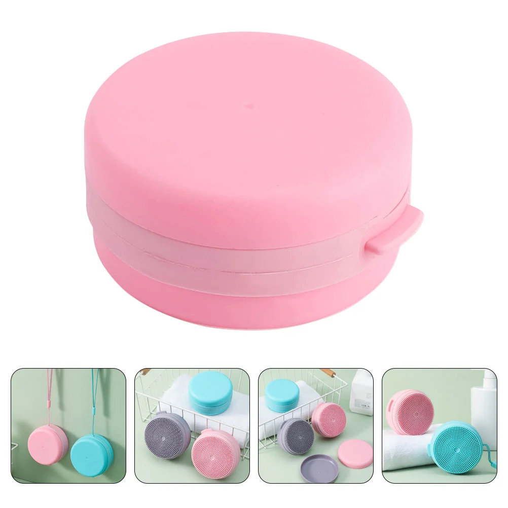 Silicone Bath Brush Soap Case Hanging Baby Head Scrubber Hair Silica Gel Skin-friendly Man Body Bathing Tool