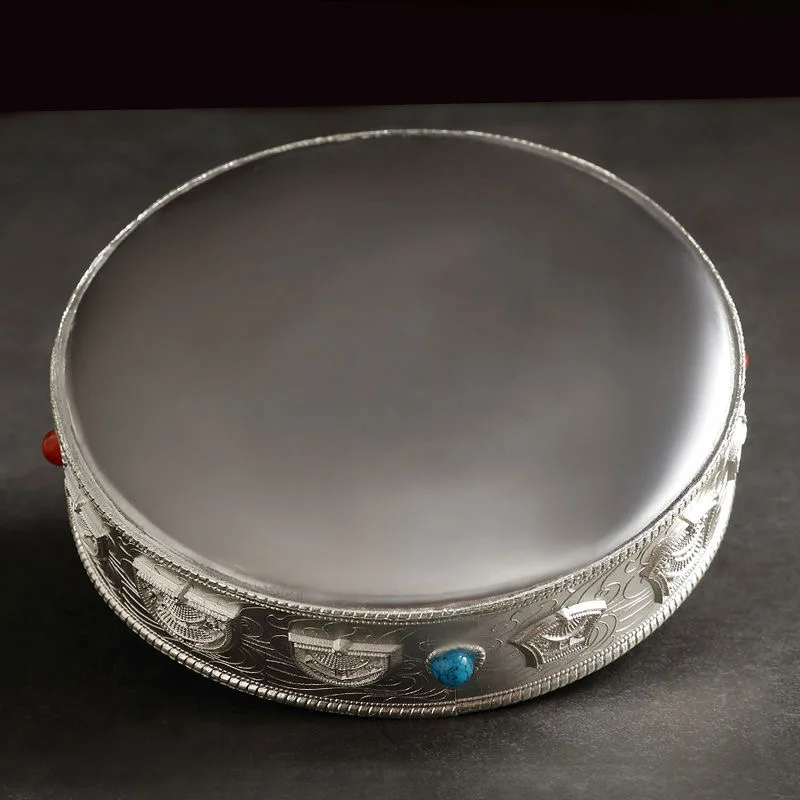 4 طبقات من المانزا البوذية، مصنوعات يدوية من سبيكة تانتريك، صينية بوذية تحية ميمونة، ديكور سطح المكتب مذابح التبتية، مجموعة واحدة #6