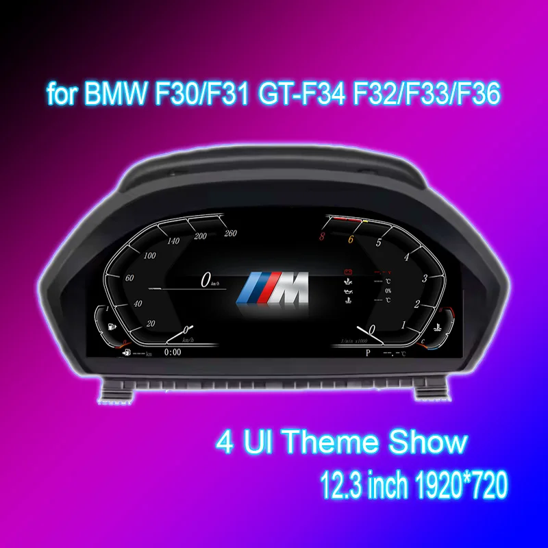

Digital Instrument Cluster for BMW F30 F31 GT-F34 F32 F33 F36 Speedometer,Gauge ,Dashboard,12.3’’ HD screen