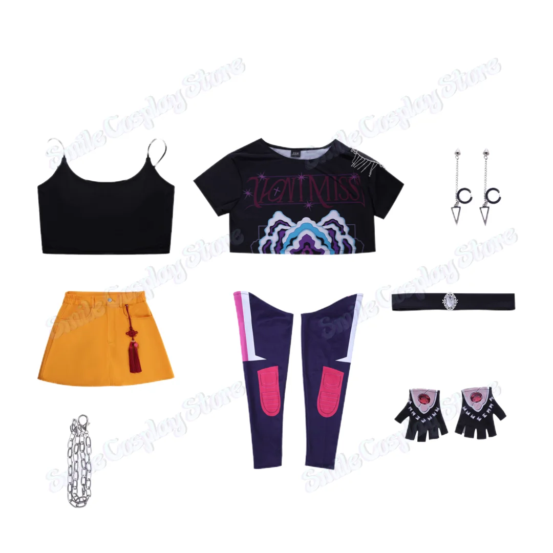أزياء أنيمي KPOP شيطان الصيادين زوي رومي ميرا التأثيرية أزياء الهالوين كرنفال حفلة لعب الأدوار زي الدعامة