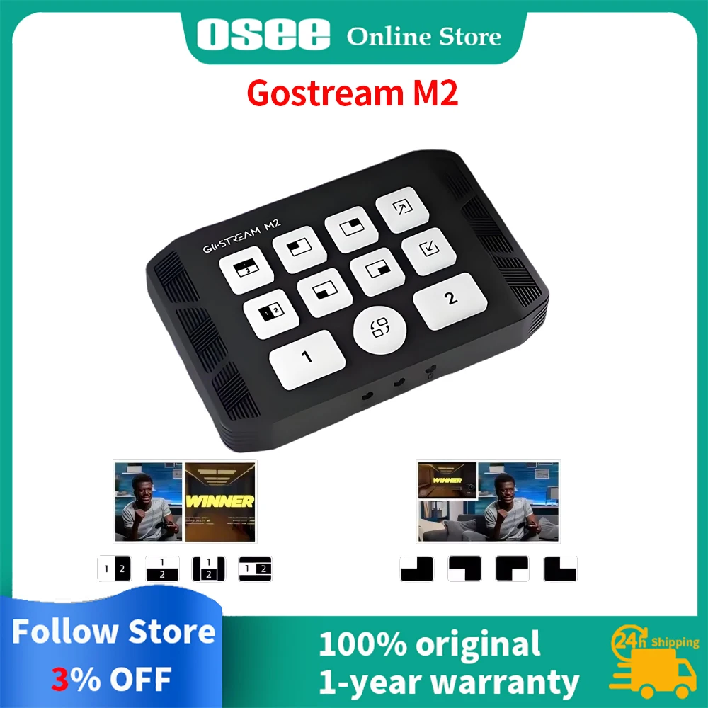 美品OSEE GoStream M2 デュアルHDMI スイッチャー .com: Osee