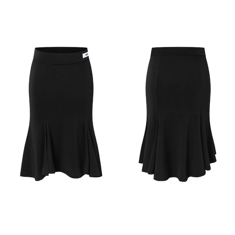 Adult Latin Dance Skirts For Women Black Practice Skirts Rumba Chacha Tango Dress Ballroom Latin Performance Dancewear BS006