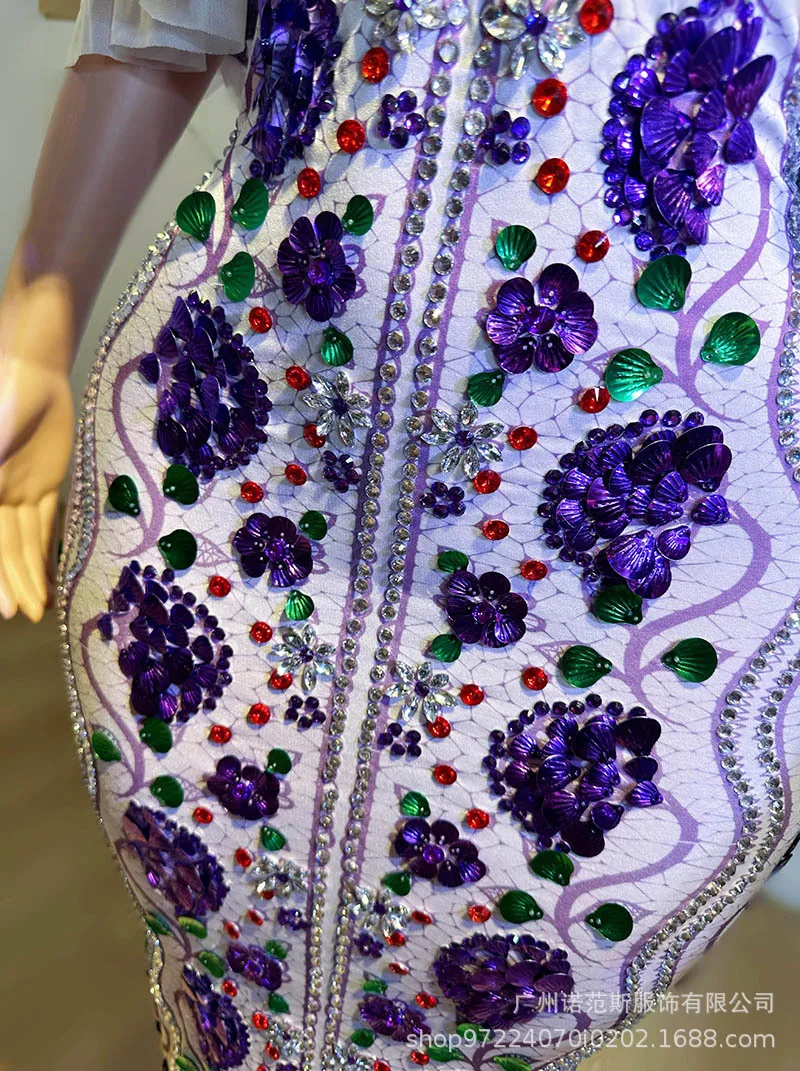 Chinese-style Improved Cheongsam Temperament Female Singer Stage Performance Clothes Birthday Party Company Annual Meeting Dress