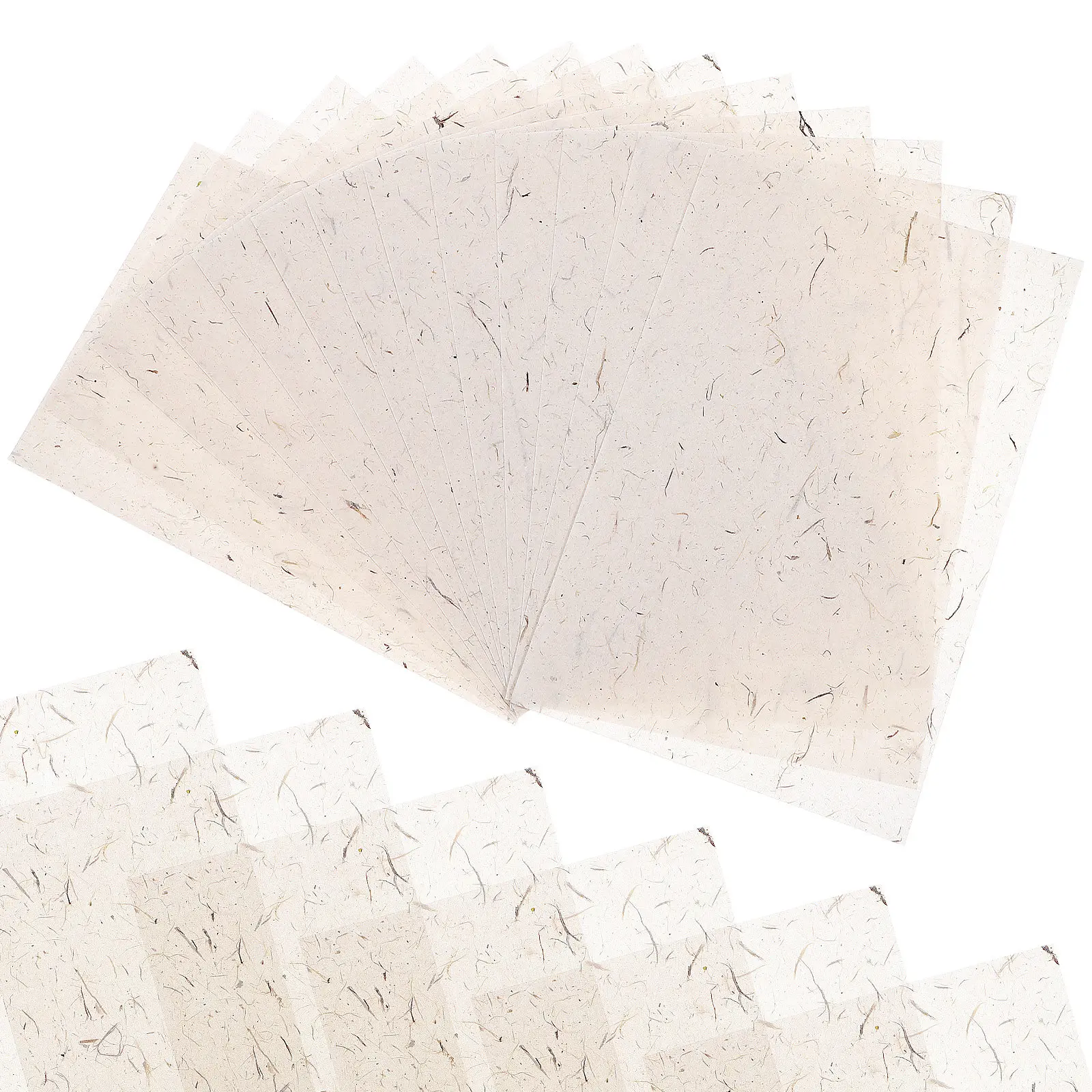 60Pcs Xuan Paper for Chinese Calligraphy and Traditional Painting Natural Fiber High Absorbency Ink-Flow Sheets Practice Art