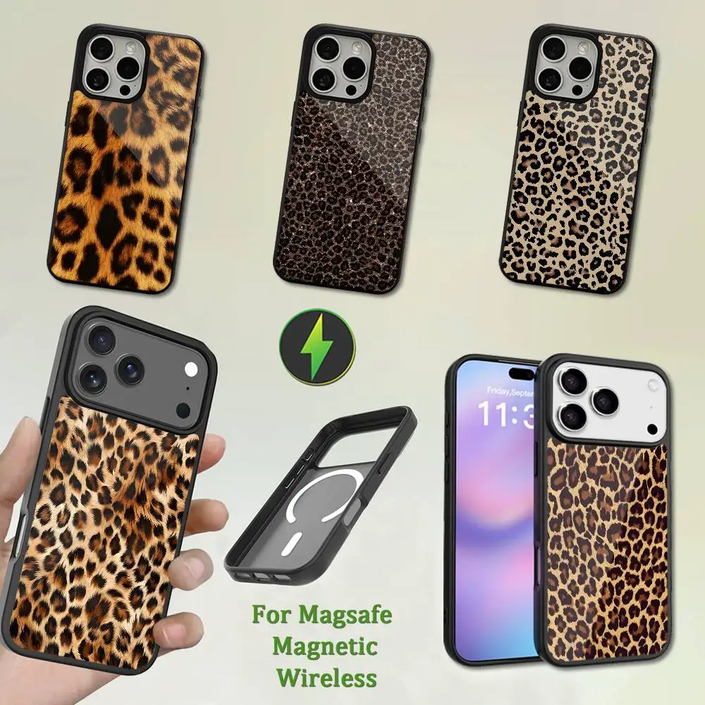 

Leopard Print Fashion Art Phone Case For iPhone 13,12,11,16,15,17,14,Pro,Max,Plus,Mini,Magsafe,Magnetic Wireless Charging