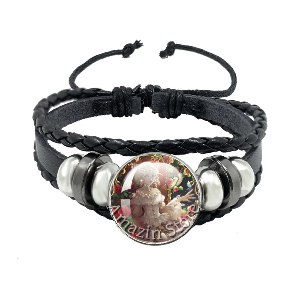 18mm Round Pink Bracelet Hot Sales Game Identity V Bloody Queen Anime Glass Bracelet Jewelry Accessories For Fans Gift JD023