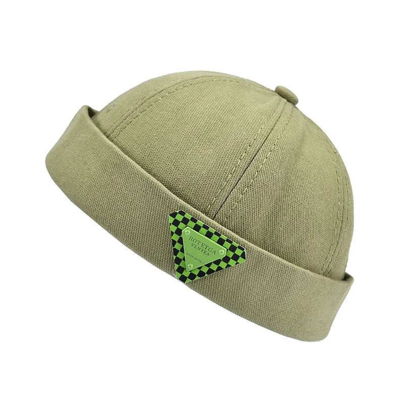 Unisex Bonnets Retro Dome Melon Brimless BeanieMen Women Cap Skullcap Sailor Cotton Mechanic Trendy Elastic Panels Docker Hat