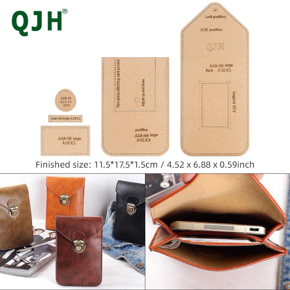 DIY Bag Stencils, Kraft Paper Template for Hand Making Leather Waist Bag & Stroage Bag Leathercraft Pattern Mold