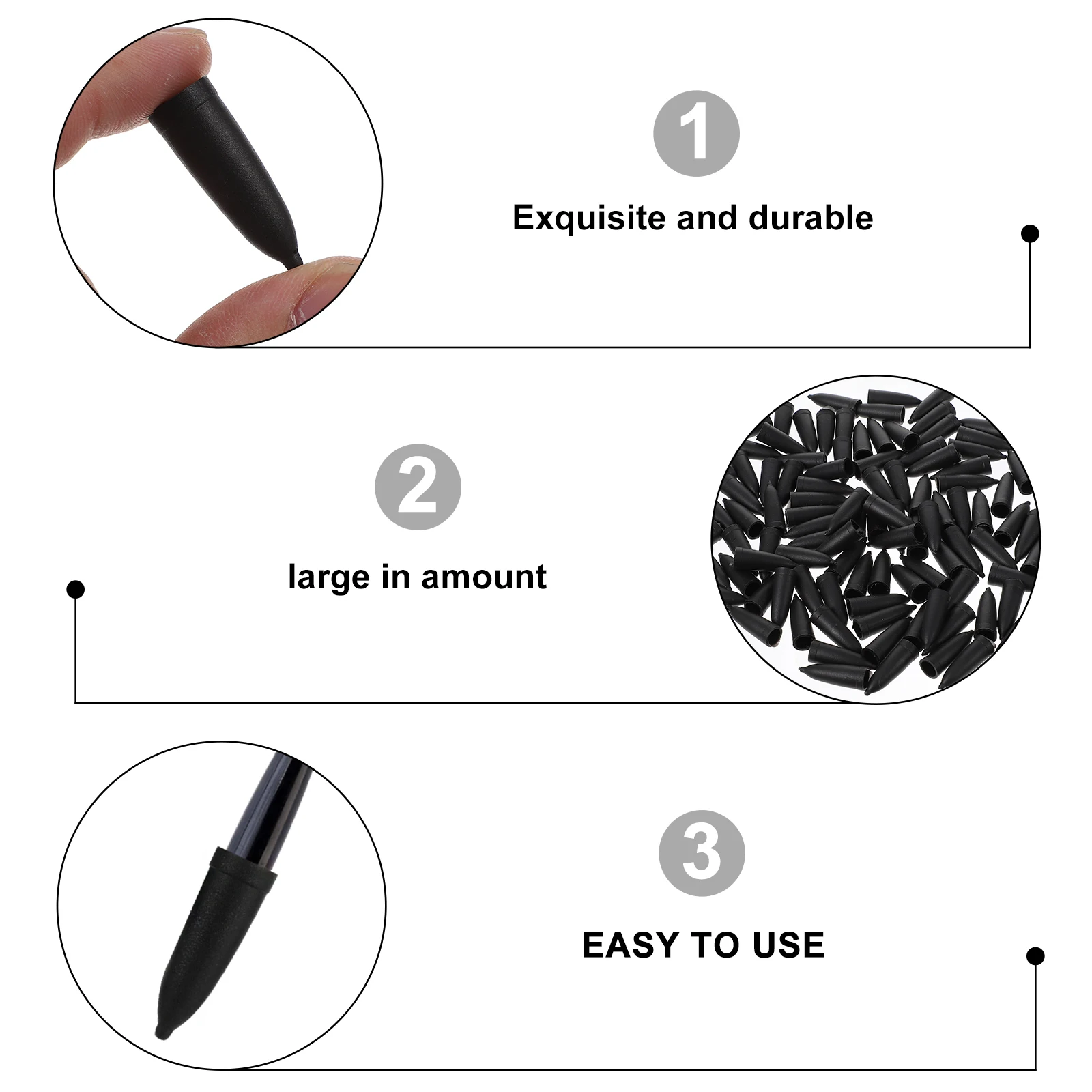 

100pcs Calligraphy Brush Sheath Paintbrushes Pen Tip Protectors Chinese Sleeves Portable Long Term Use Plastic Covers