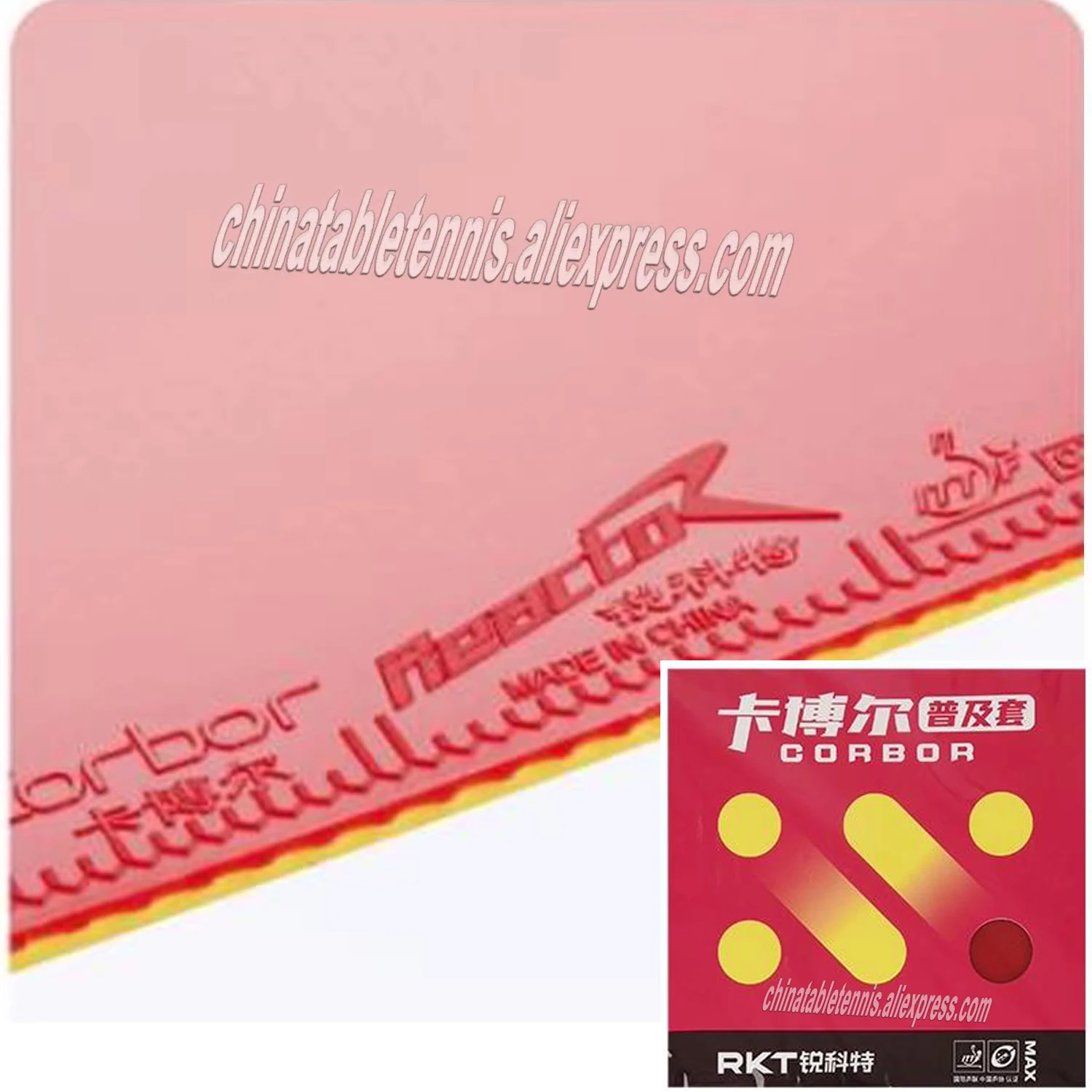 

Резиновая накладка для настольного тенниса Reactor Corbor Pips-in для 40+ мячей, накладка для настольного тенниса с губкой