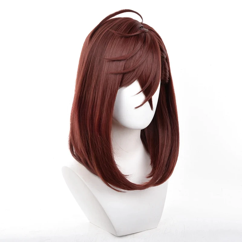 Peluca de Cosplay de Anime Dandadan Momo Ayase, pelo corto marrón Jiji Ken, fiesta de Halloween para mujeres y niñas, accesorios de juego de rol