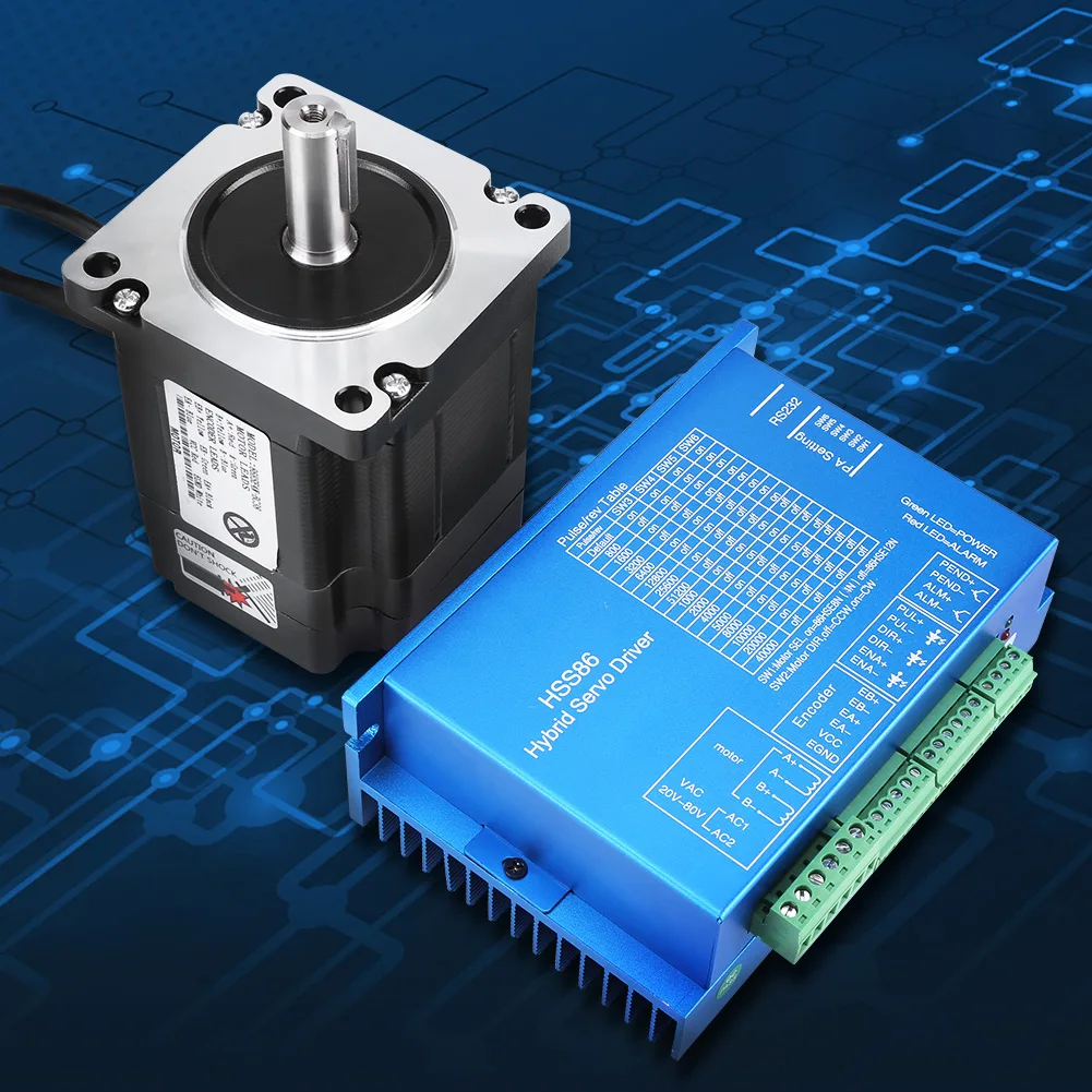 Сервопривод HSS86 NEMA34, высокоскоростной шаговый серводвигатель с замкнутым контуром, 4 нм, 0 ~ 1000 об/мин, шаговый двигатель с замкнутым контуром, драйвер HSS86